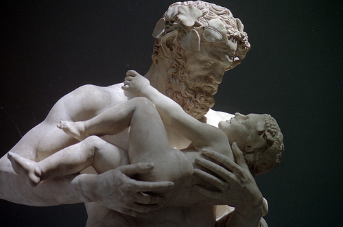 Silenus with the child Dionysus by Lysippos 