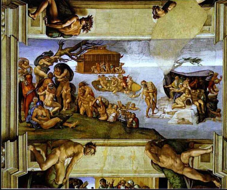 Tufan(The Great Flood) - Michelangelo - Sistine Şapeli Tavanı