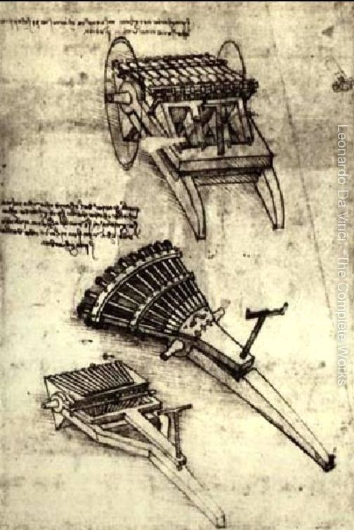 Çok Namlulu Tüfek - Leonardo'nun Çizimleri - the Great Masters Sergisi